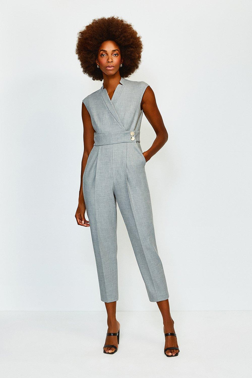 karen millen denim jumpsuit