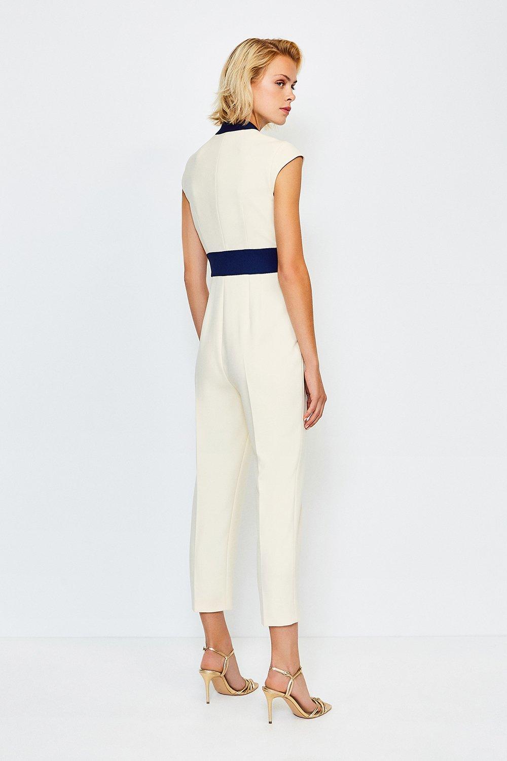 karen millen cinched waist jumpsuit