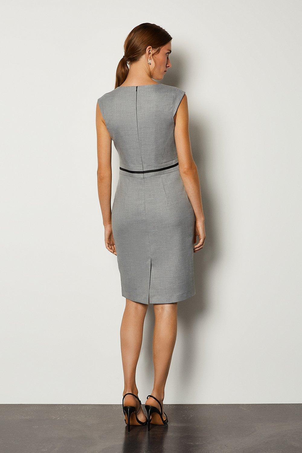 grey shift dress