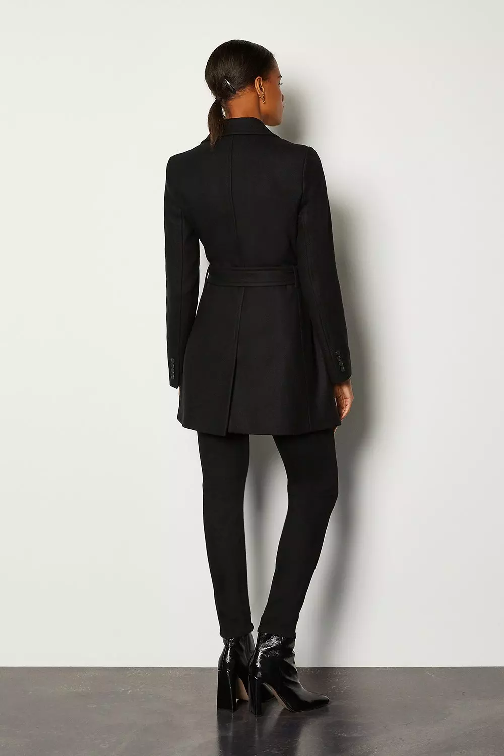 Short hot sale black coat