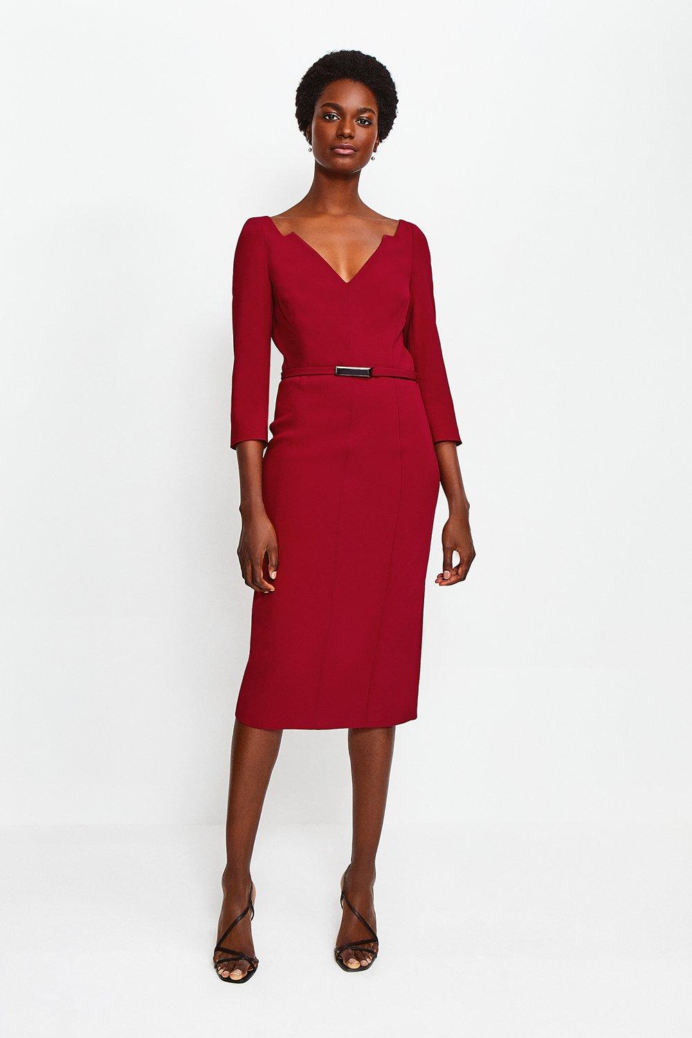 karen millen red forever dress