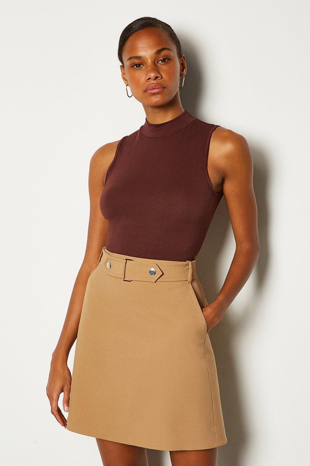 karen millen leather mini skirt