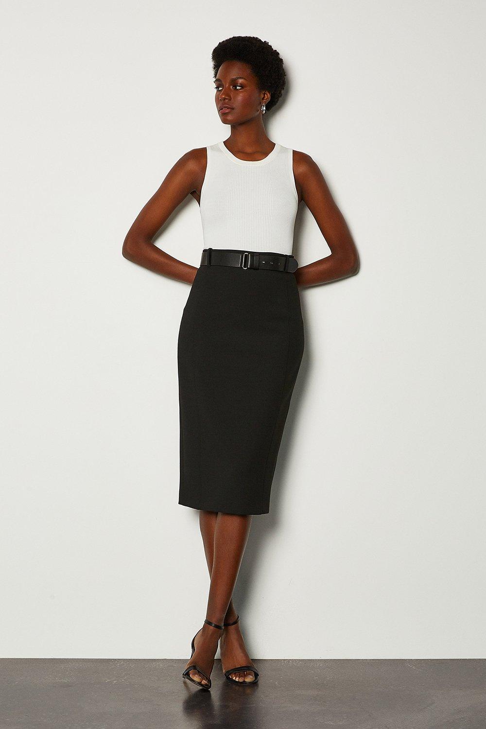 karen millen black pencil skirt