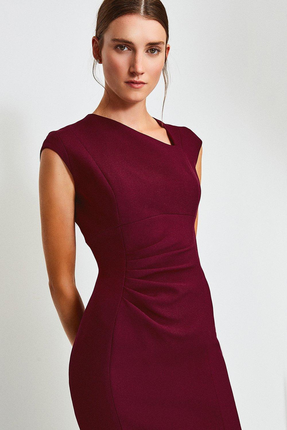 karen millen red asymmetric dress