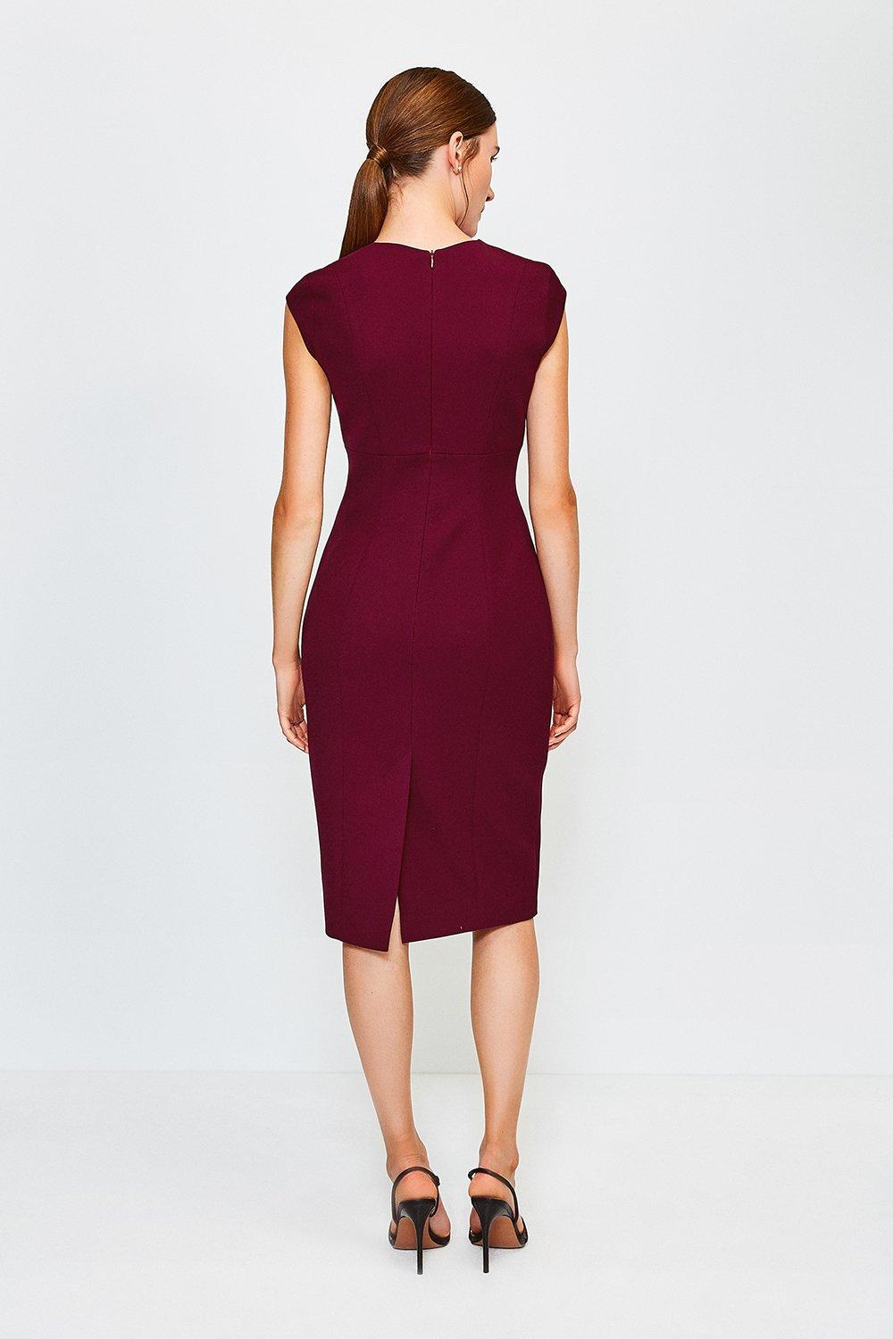 karen millen red asymmetric dress