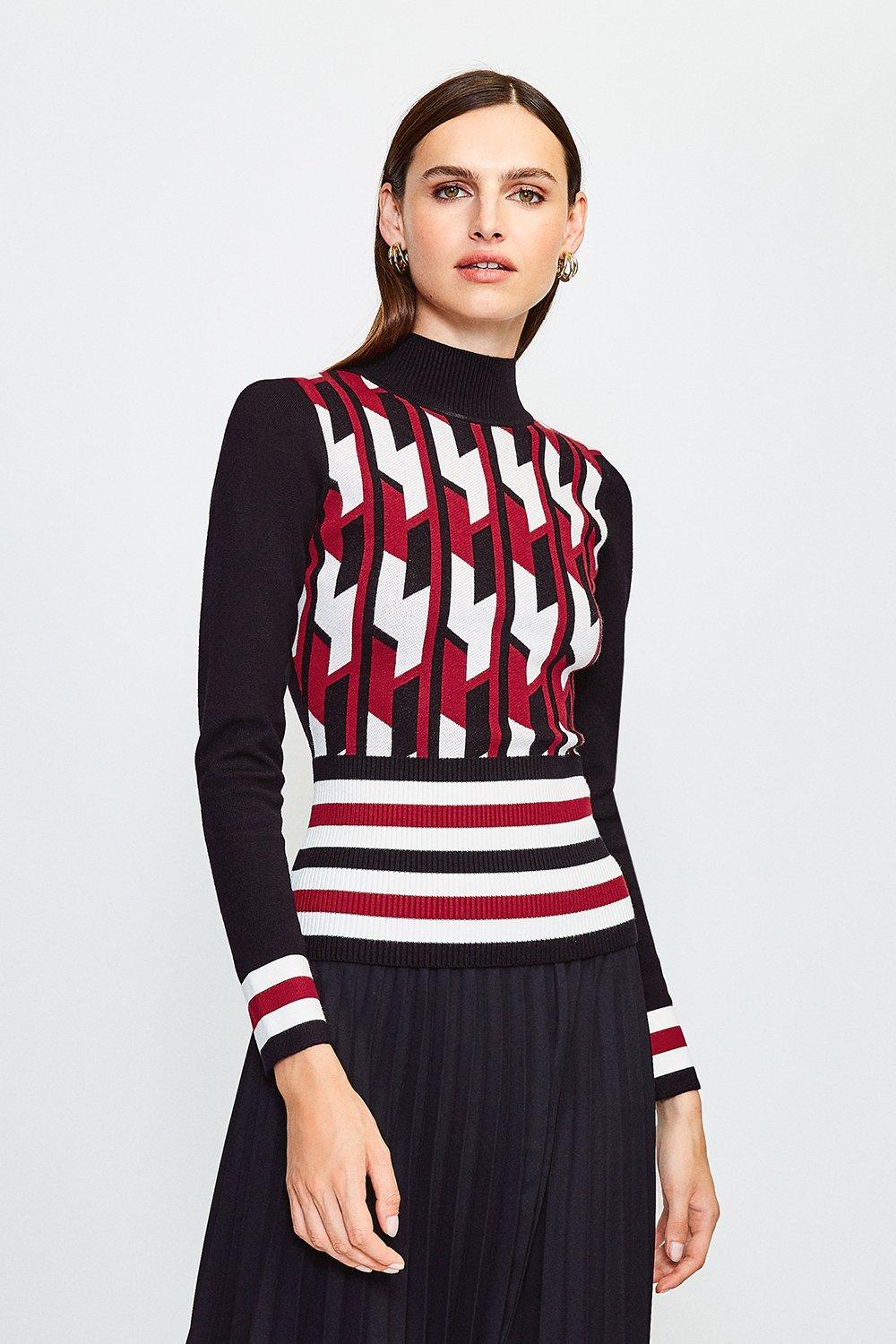 Geo Knit Sweater | Karen Millen