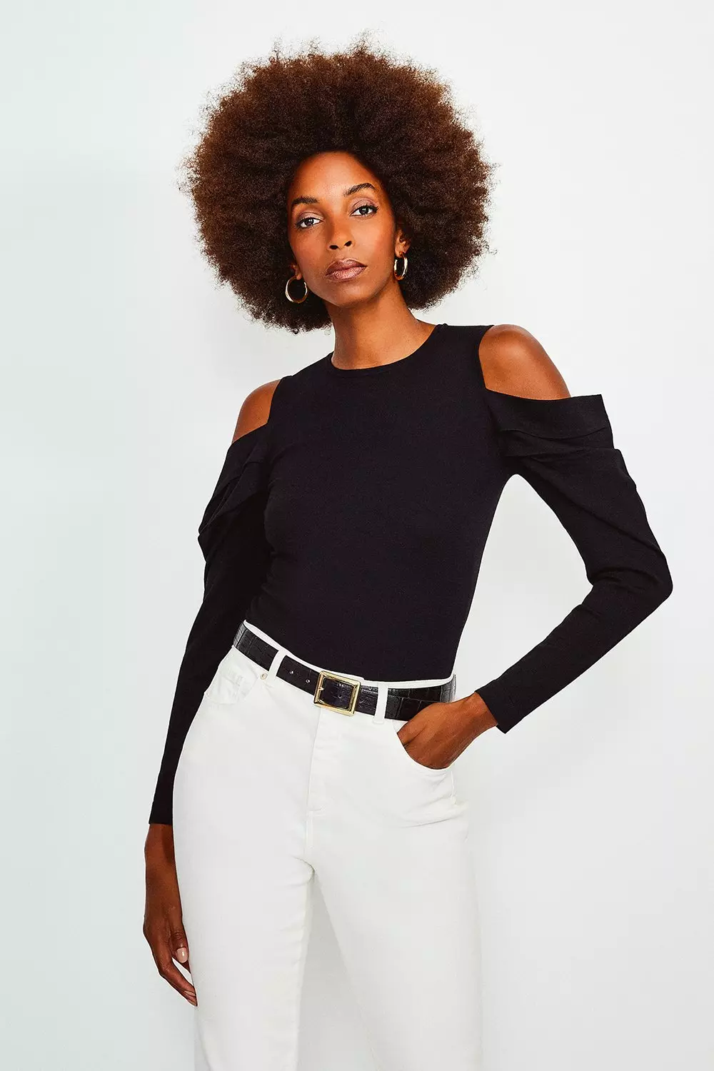 Black cold best sale shoulder top asda