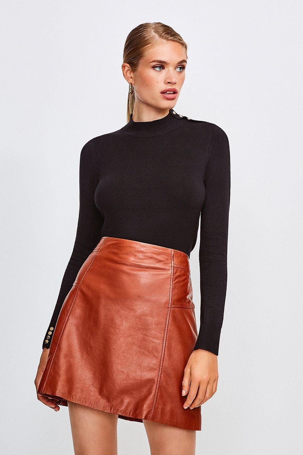 gold roll neck jumper
