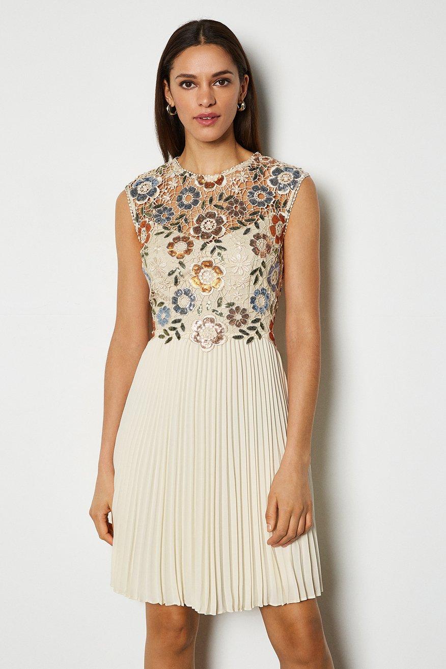 karen millen cream lace dress