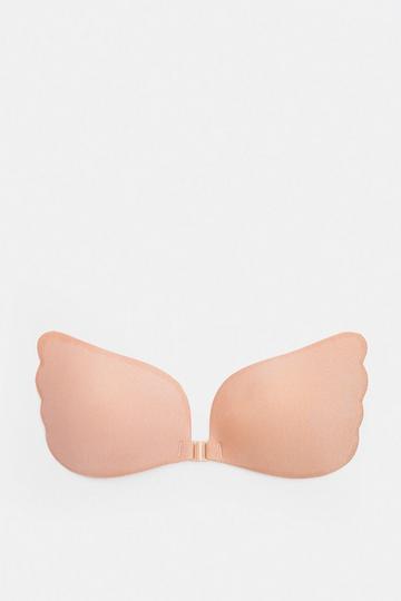 Wing Shape Gel Backed Invisible Bra nude