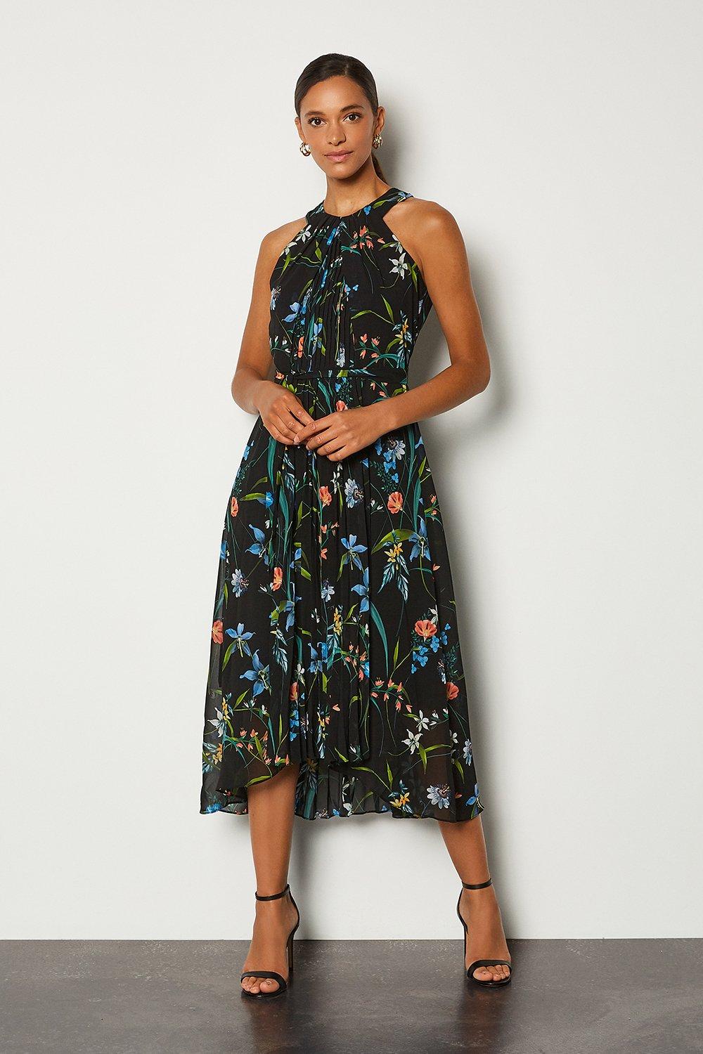 karen millen black floral dress