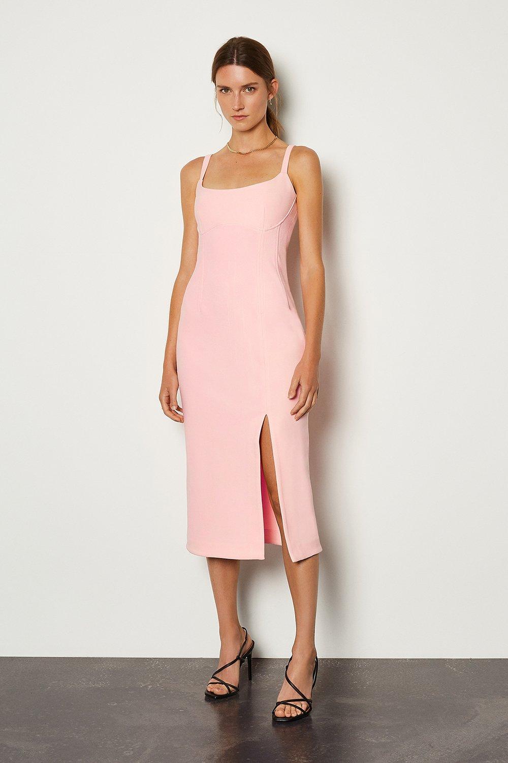 Bodycon Scoop Neck Midi Dress | Karen 