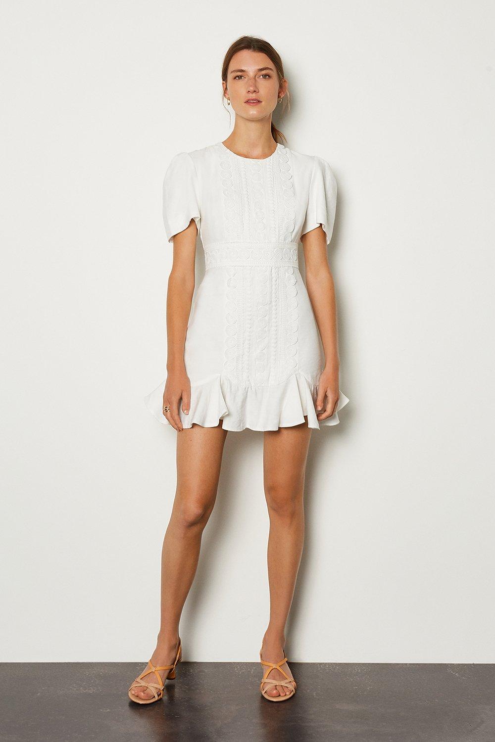 karen millen ruffle dress