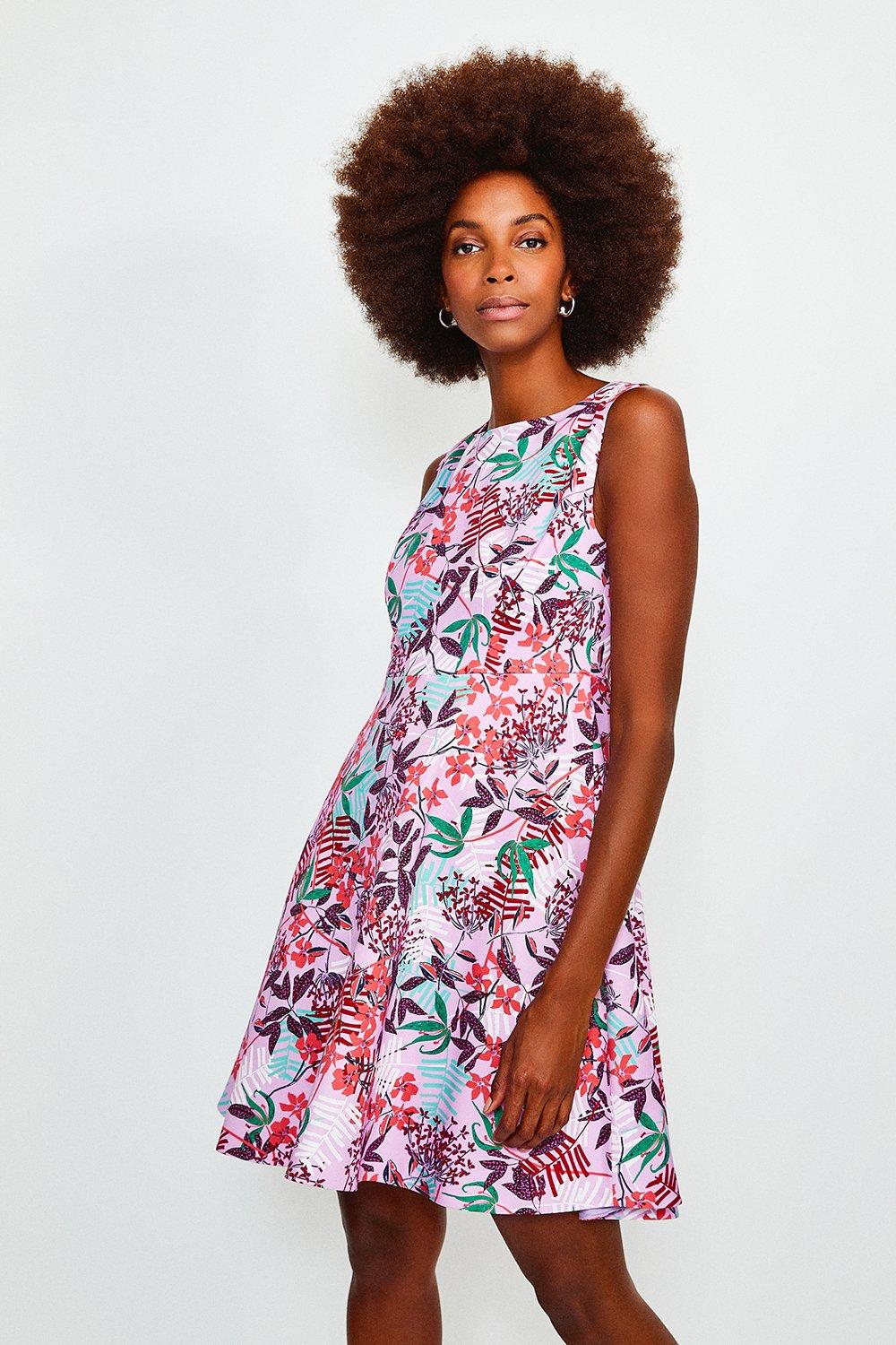 tropical floral dress