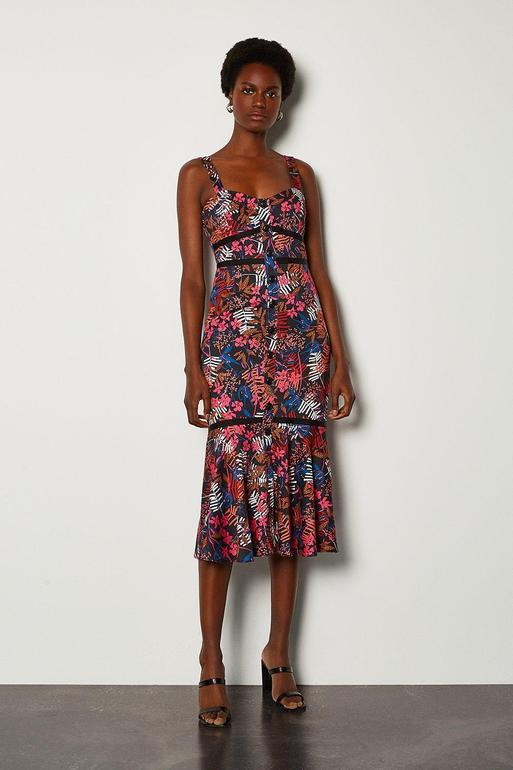 tropical floral dress