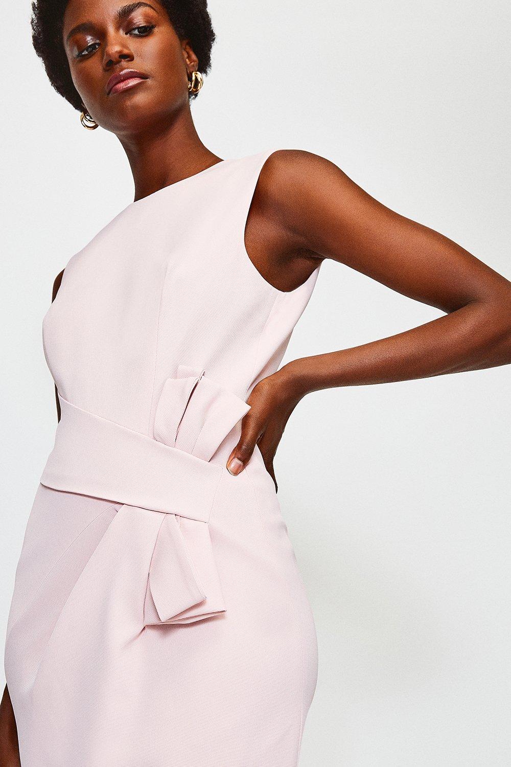 karen millen bow waist midi dress