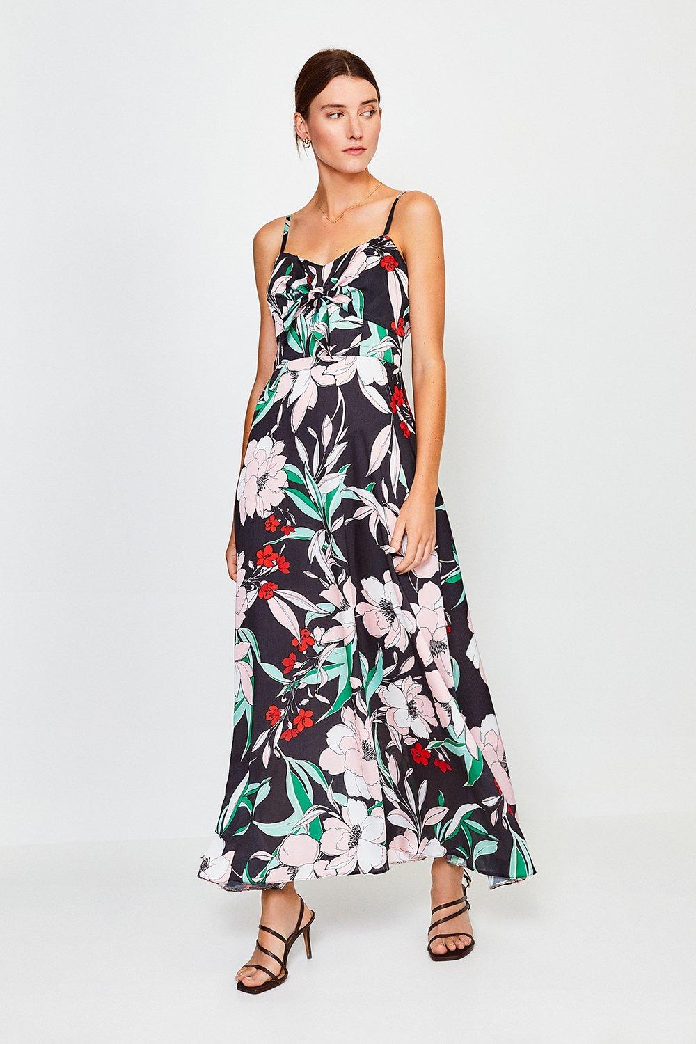 tie front maxi dress