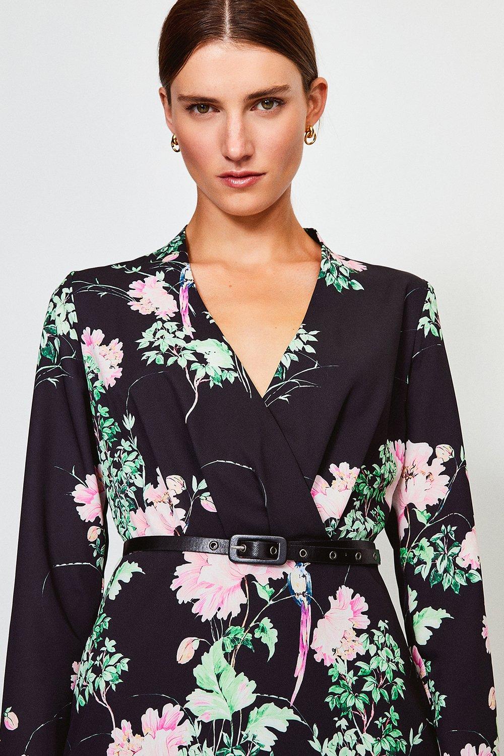 karen millen belted wrap dress