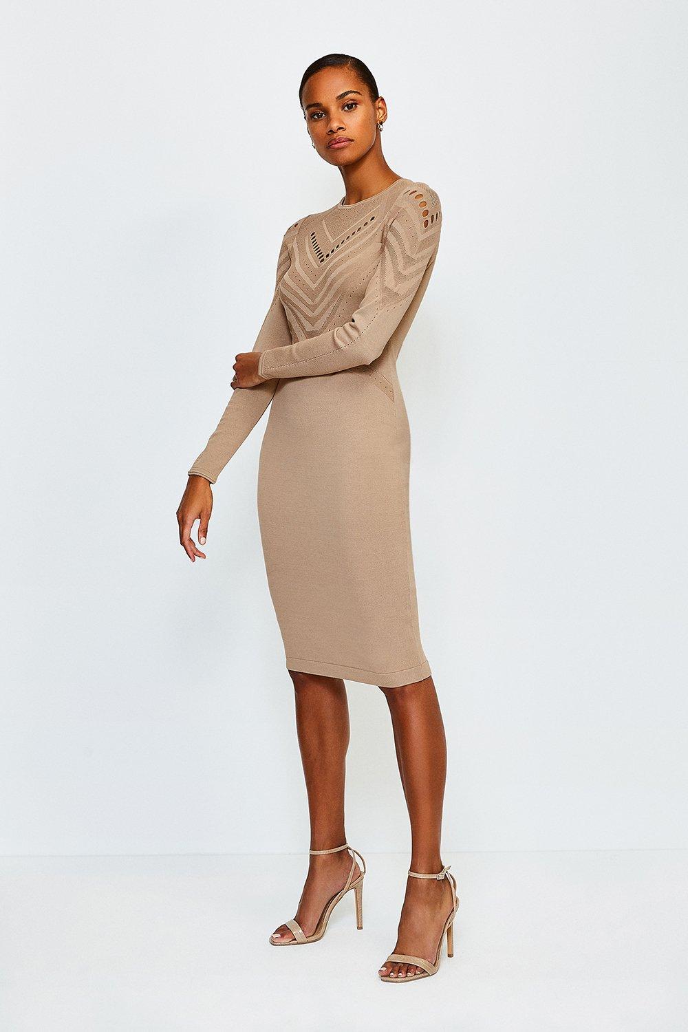 karen millen roll neck jumper dress