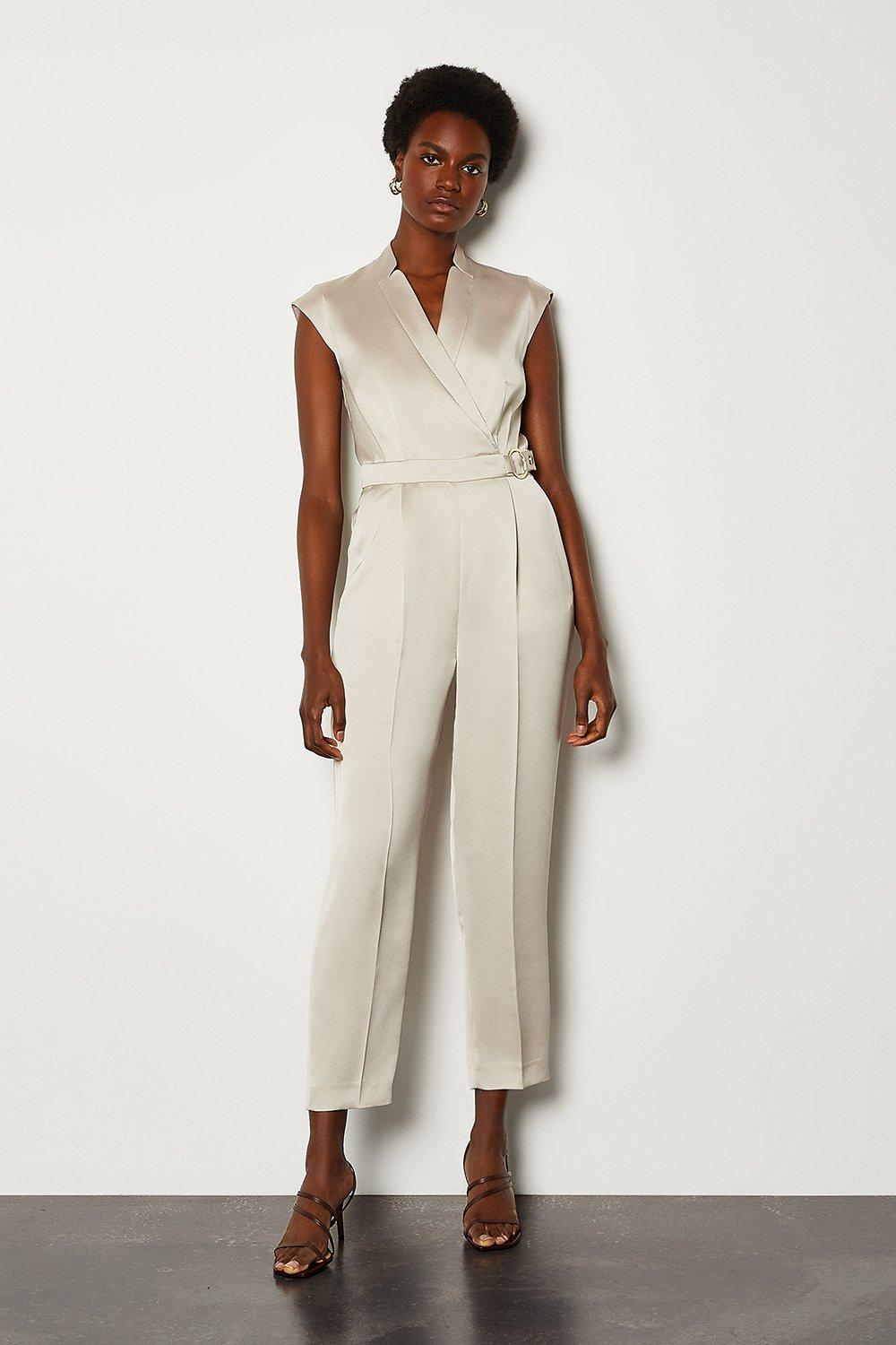 karen millen open back jumpsuit