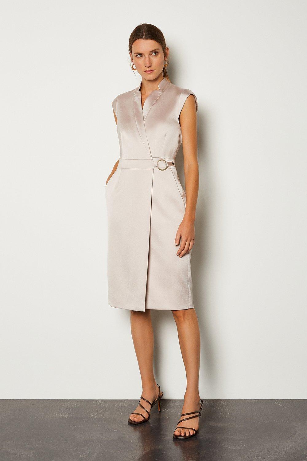 karen millen a line wrap dress