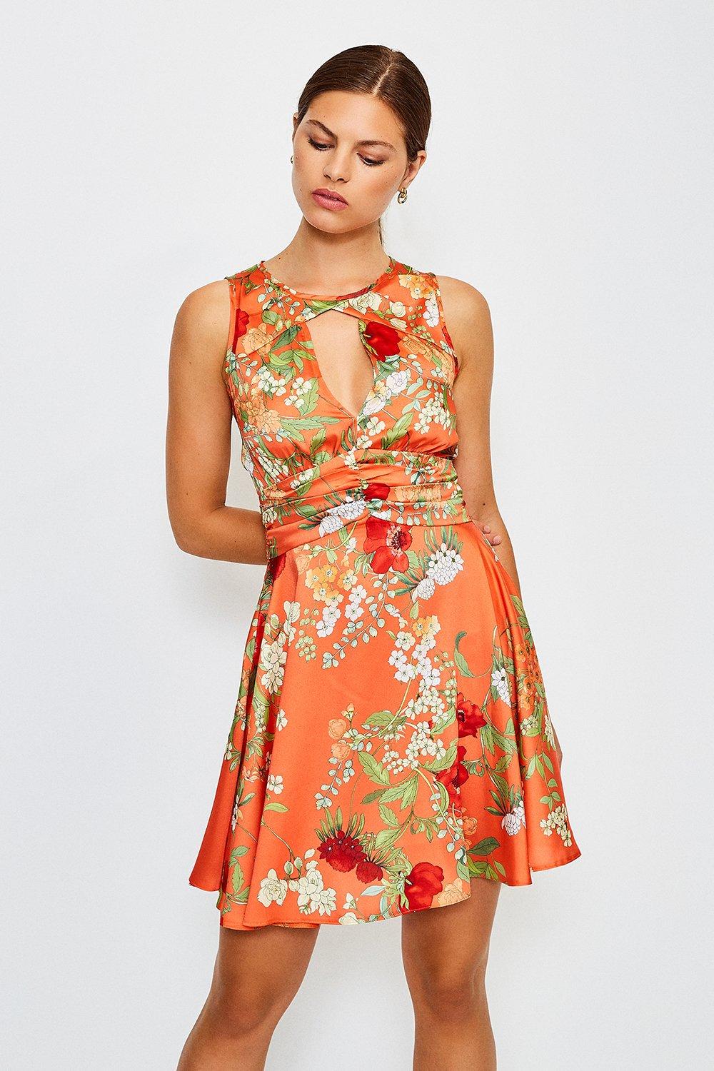 karen millen blue floral dress