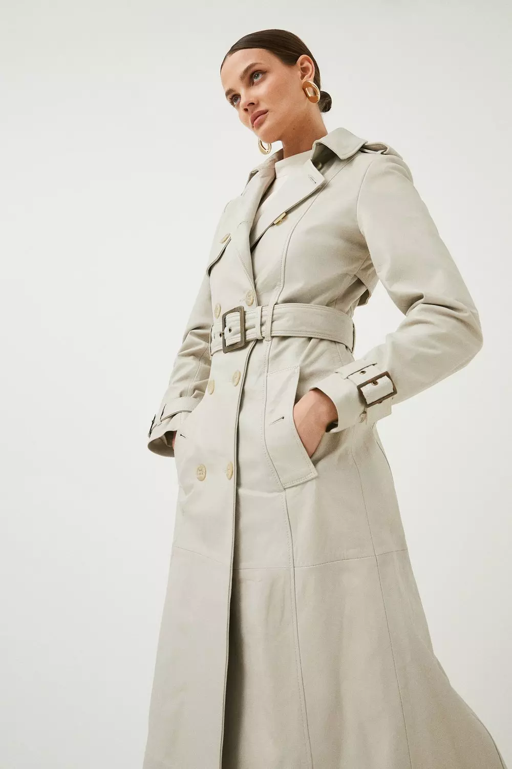 Leather Trench Mac | Karen Millen