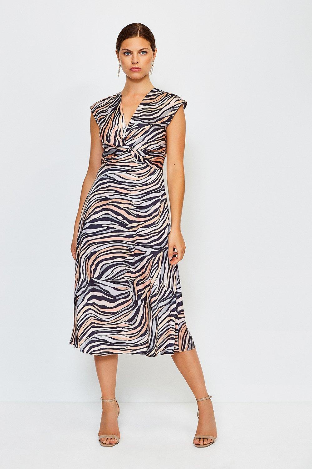 karen millen star print midi dress