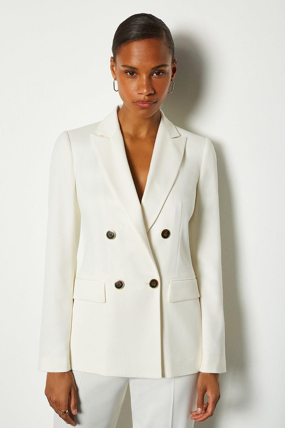 Double Breasted Relaxed Tailored Jacket | Karen Millen