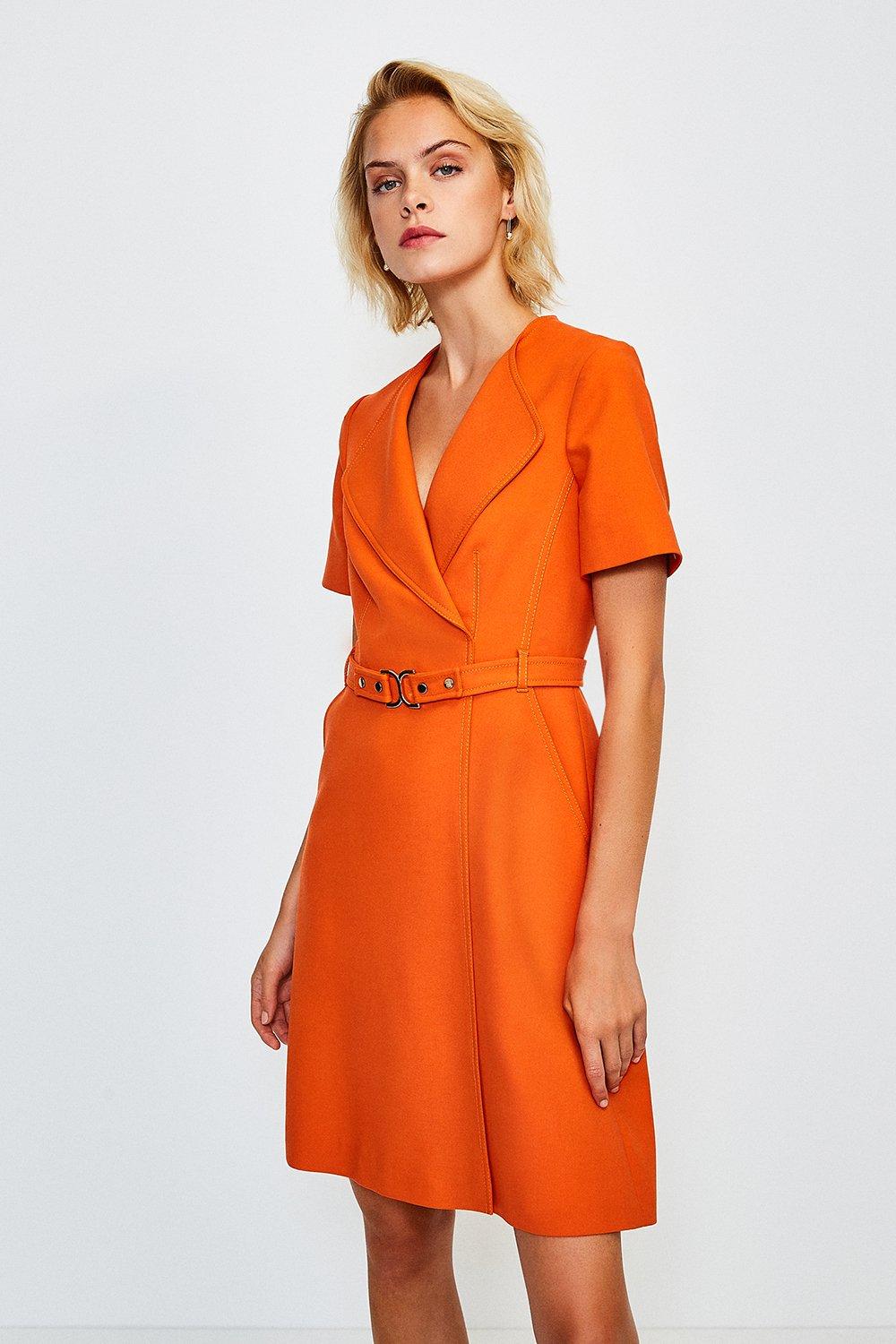 karen millen orange dress