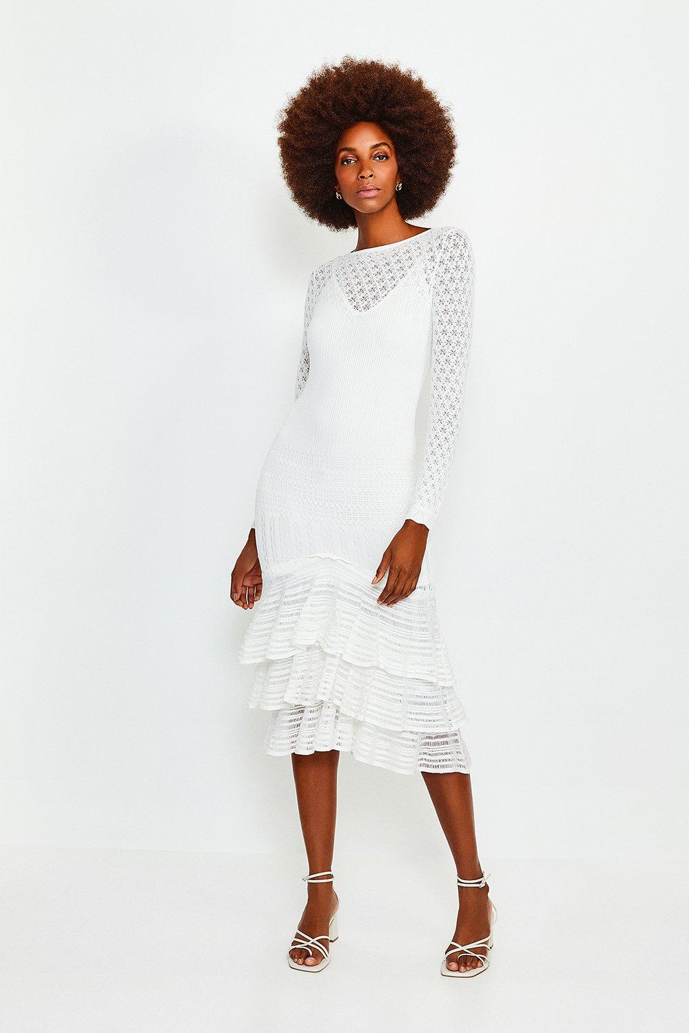 karen millen tiered hem dress