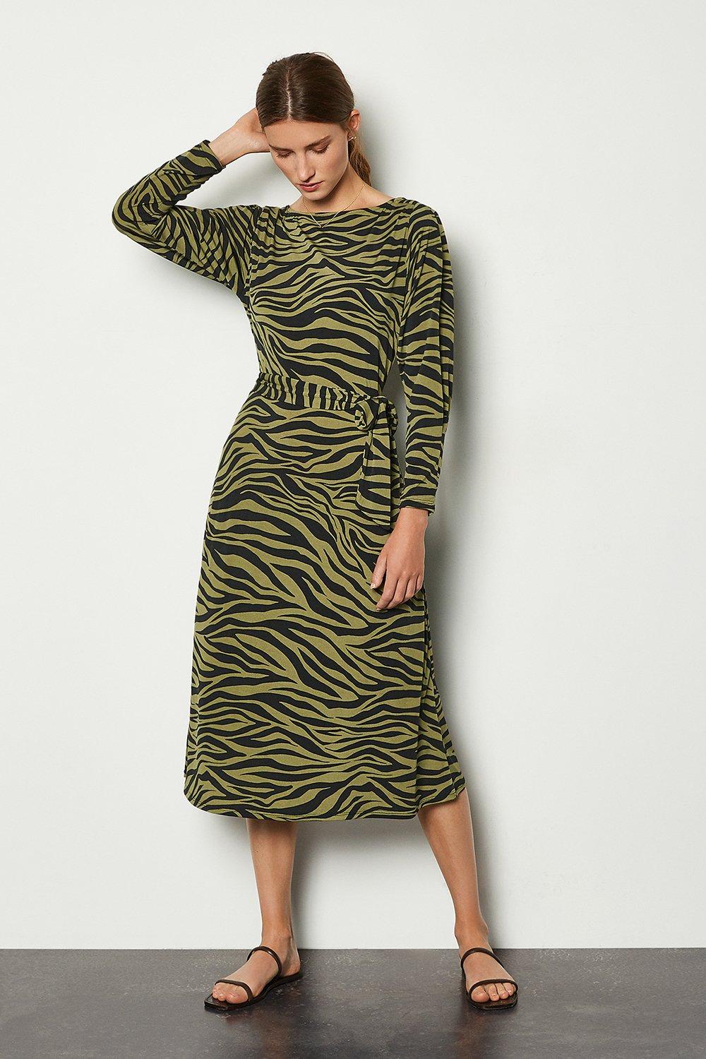 karen millen zebra scarf dress
