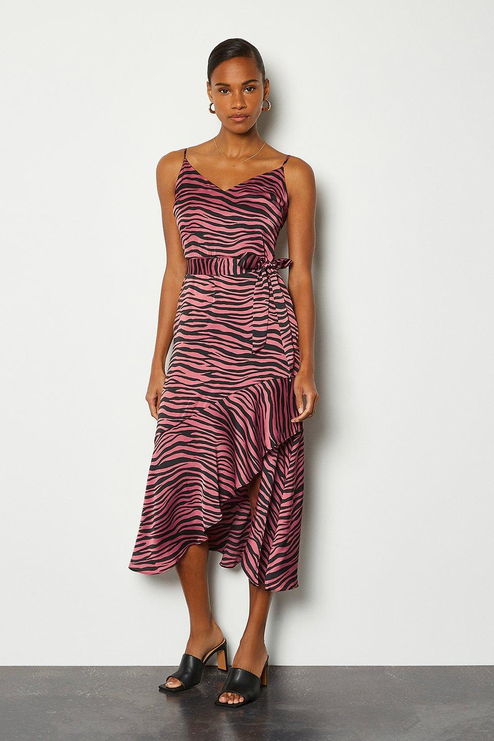 tiger satin dress