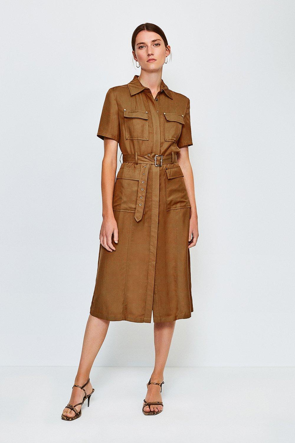karen millen denim utility dress