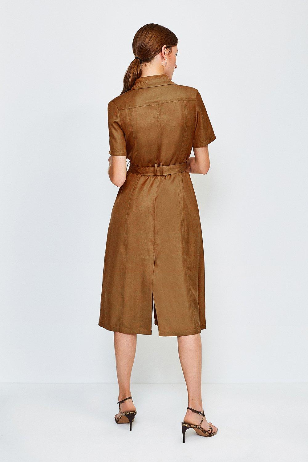 karen millen khaki utility dress