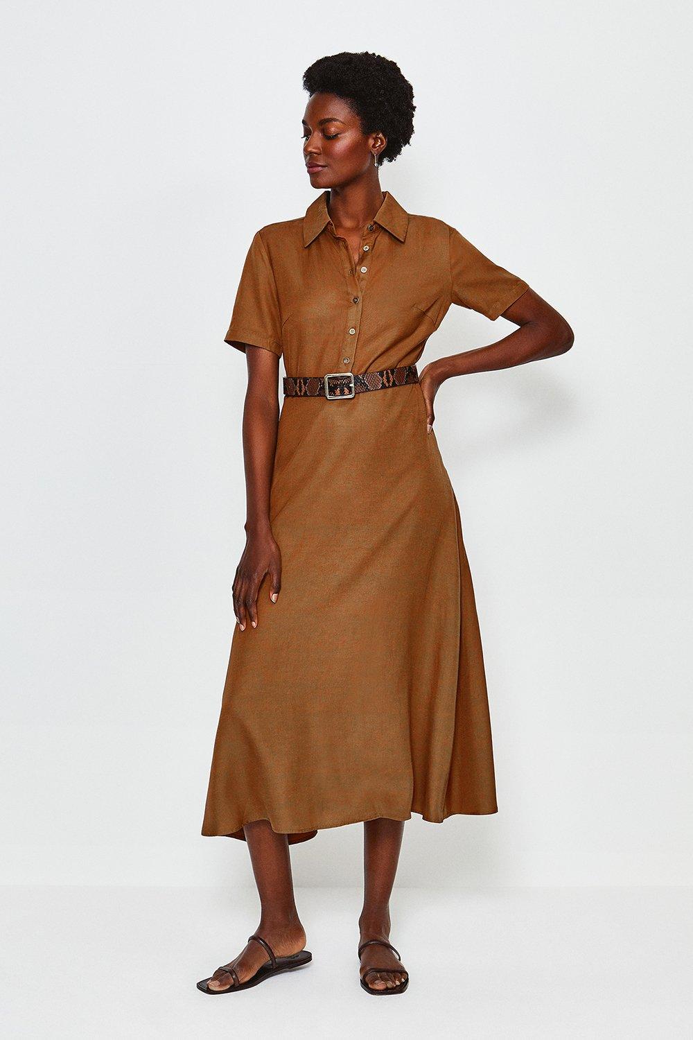 karen millen khaki utility dress