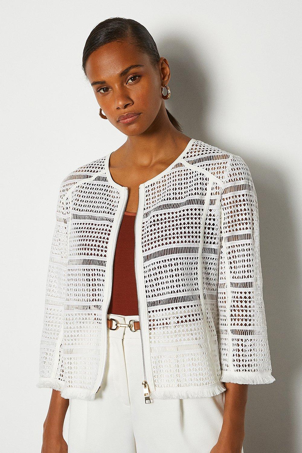 white lace jacket