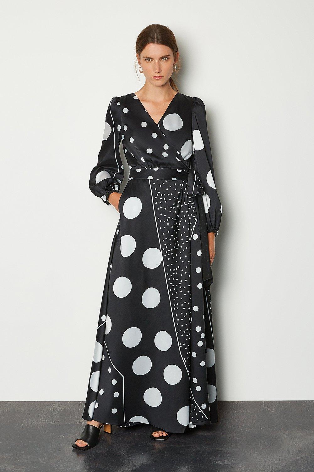 karen millen polka dot dress