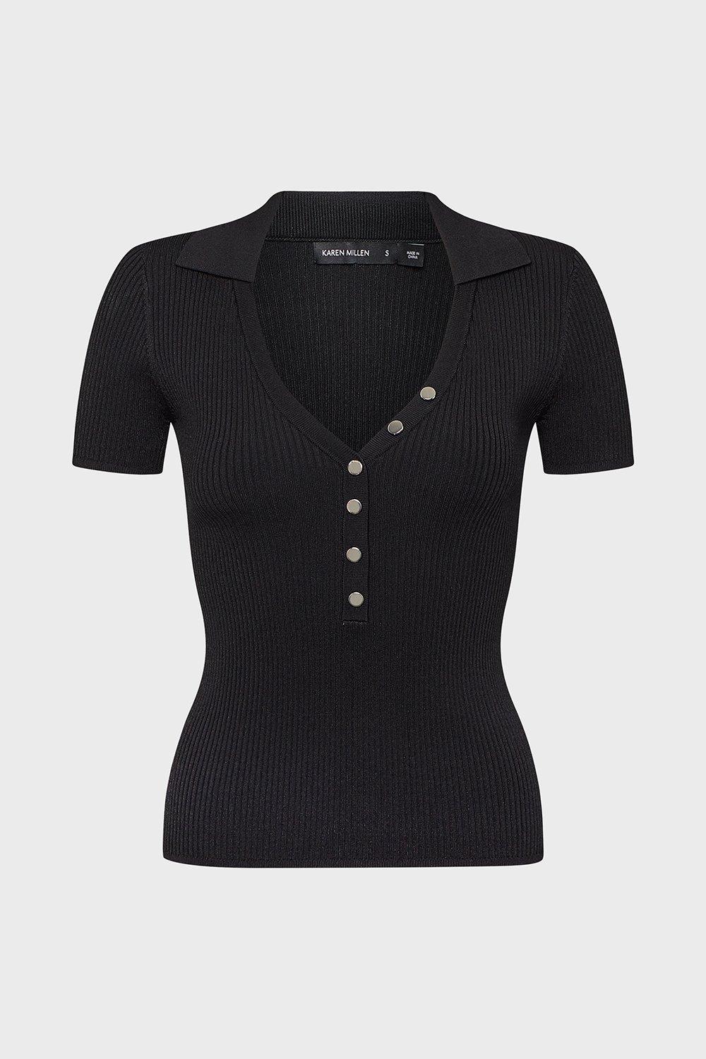 karen millen black and white top