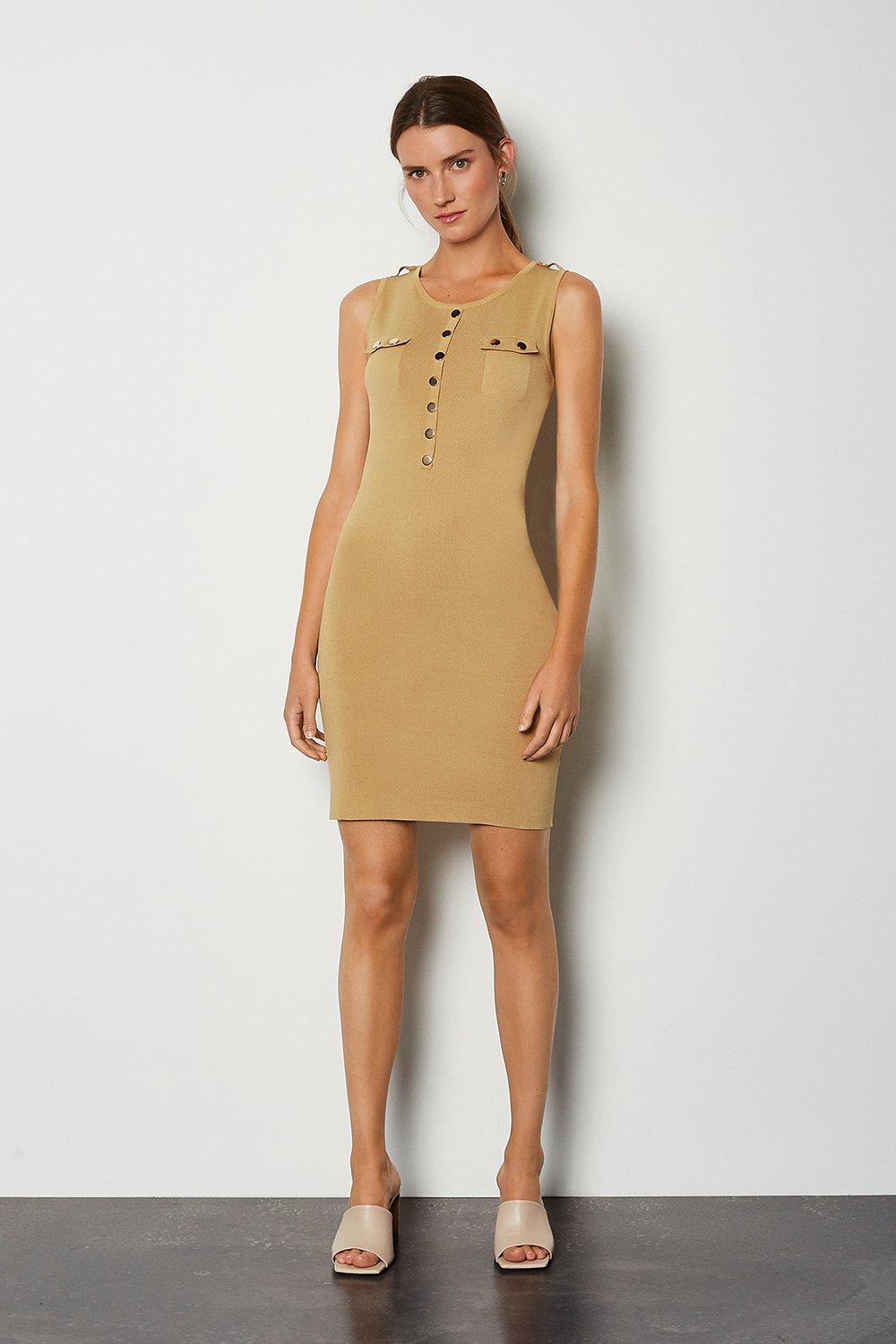 karen millen gold dress