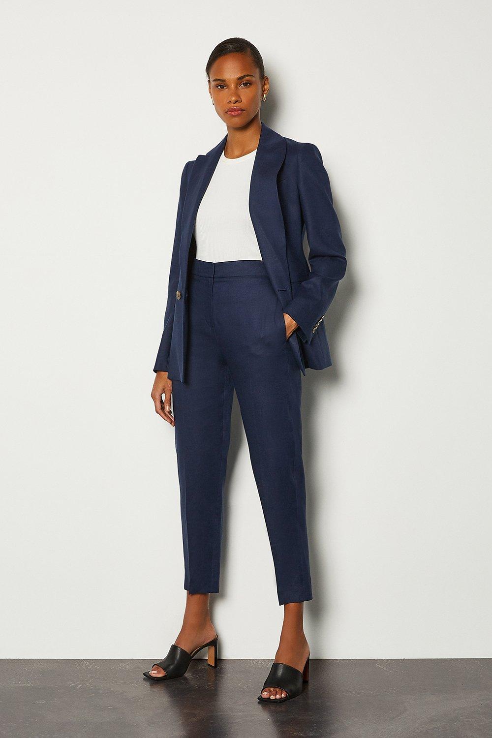 ladies slim leg trouser suit