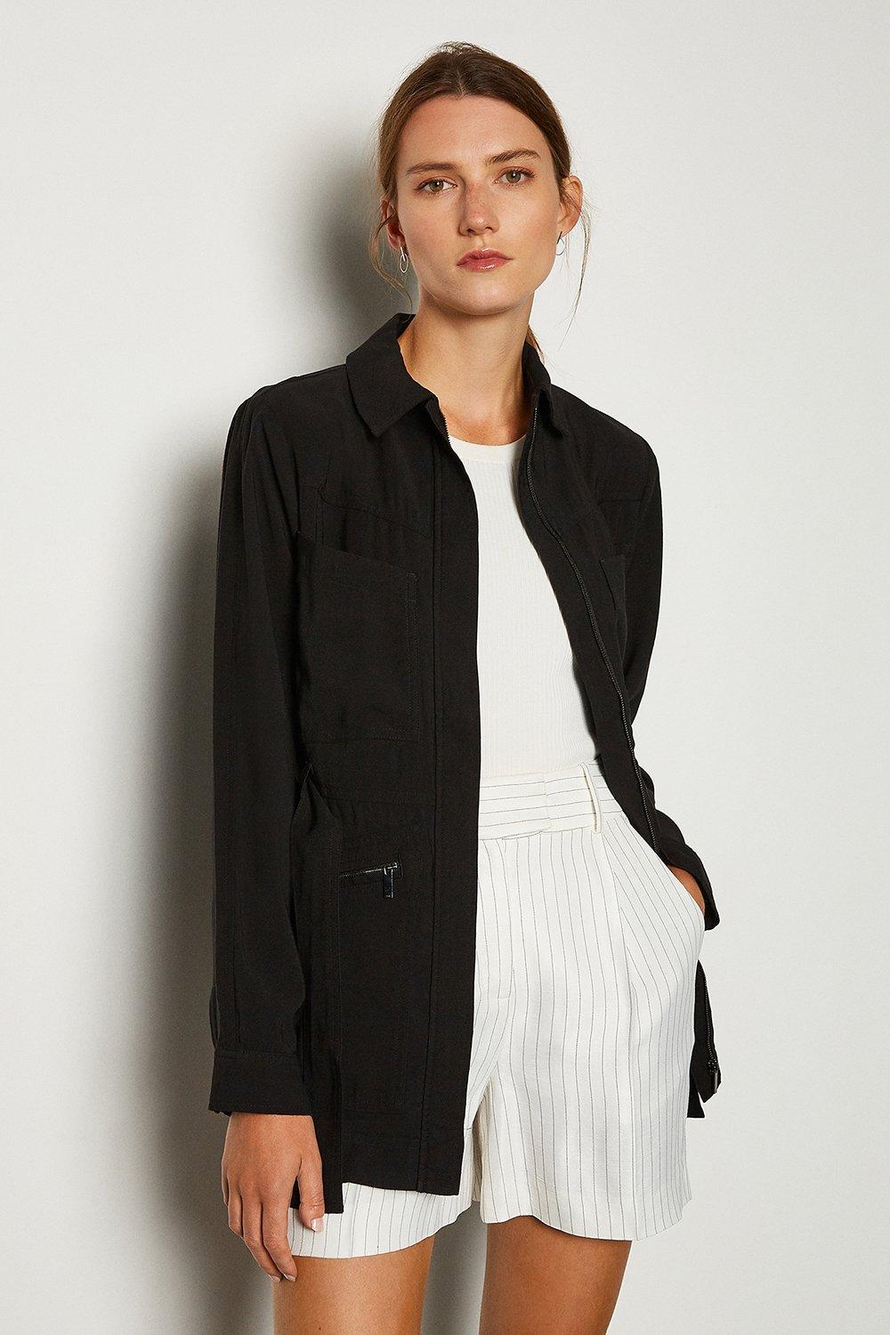 karen millen black coat sale