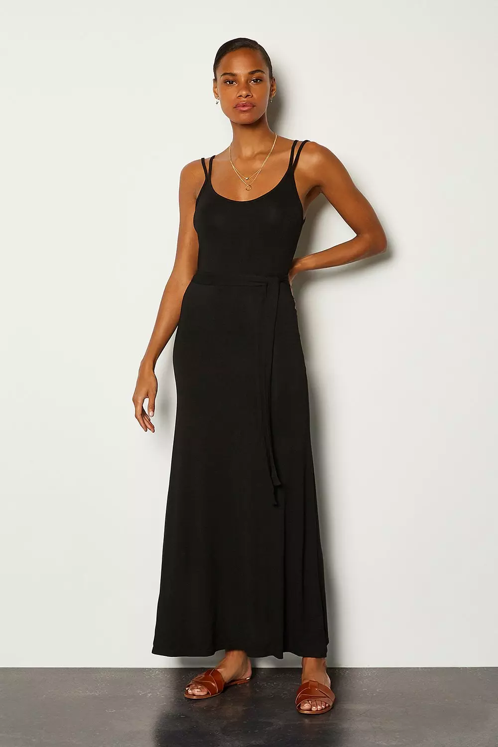 Tie Waist Jersey Maxi Dress Karen Millen