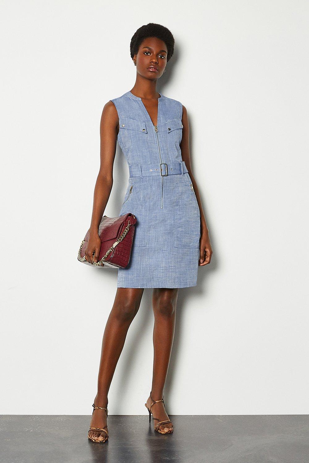 karen millen blue and orange dress