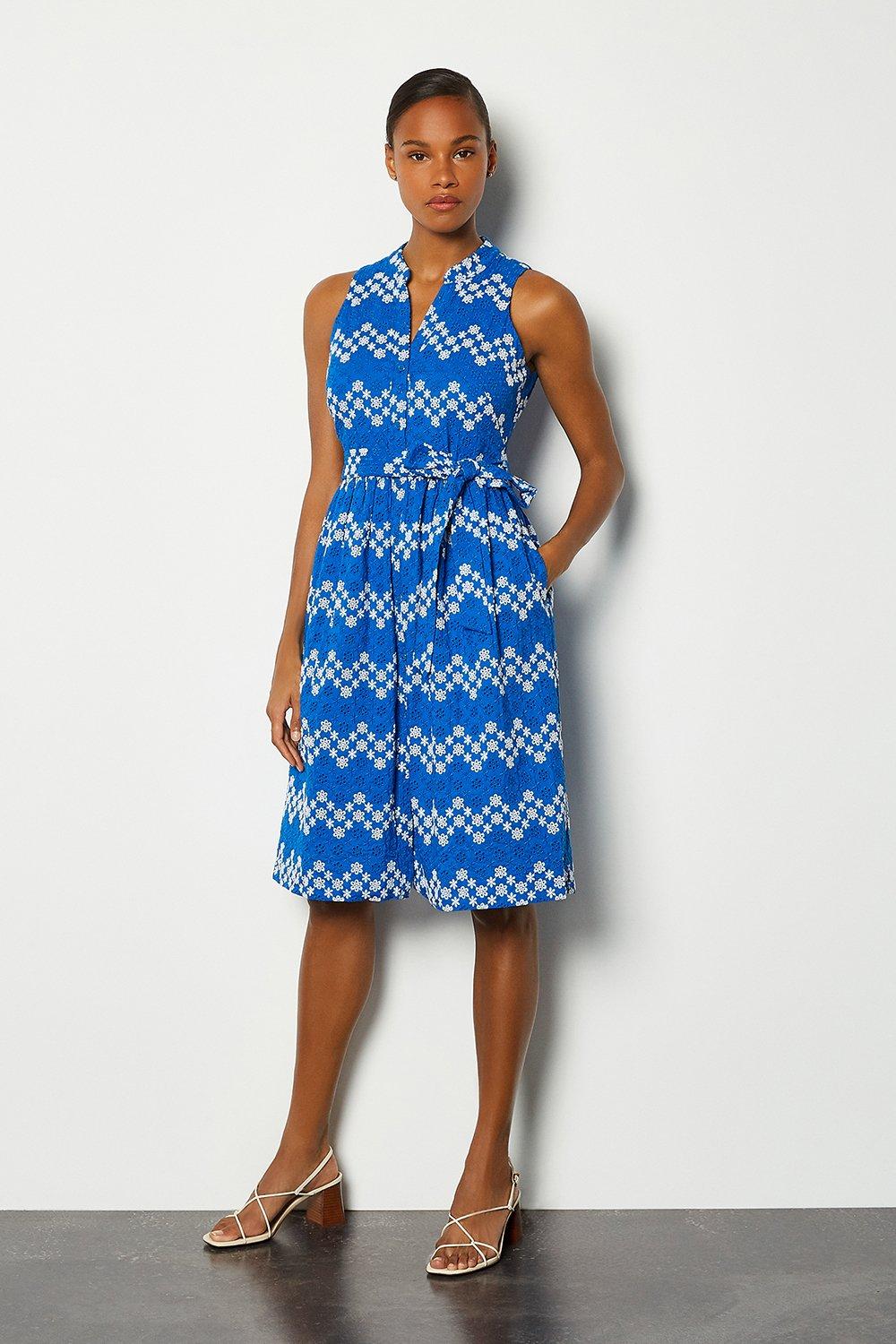 karen millen blue midi dress