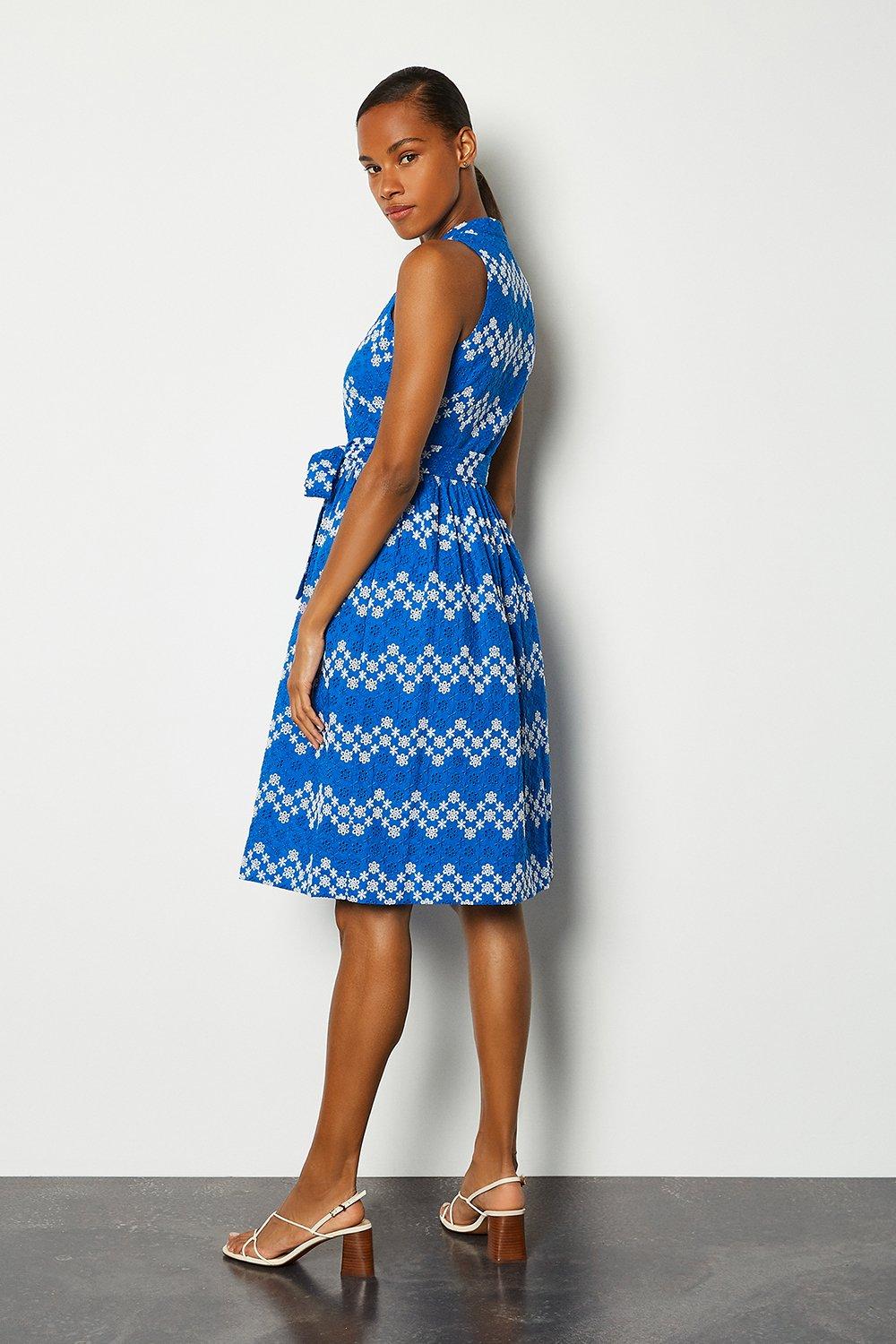 karen millen blue midi dress