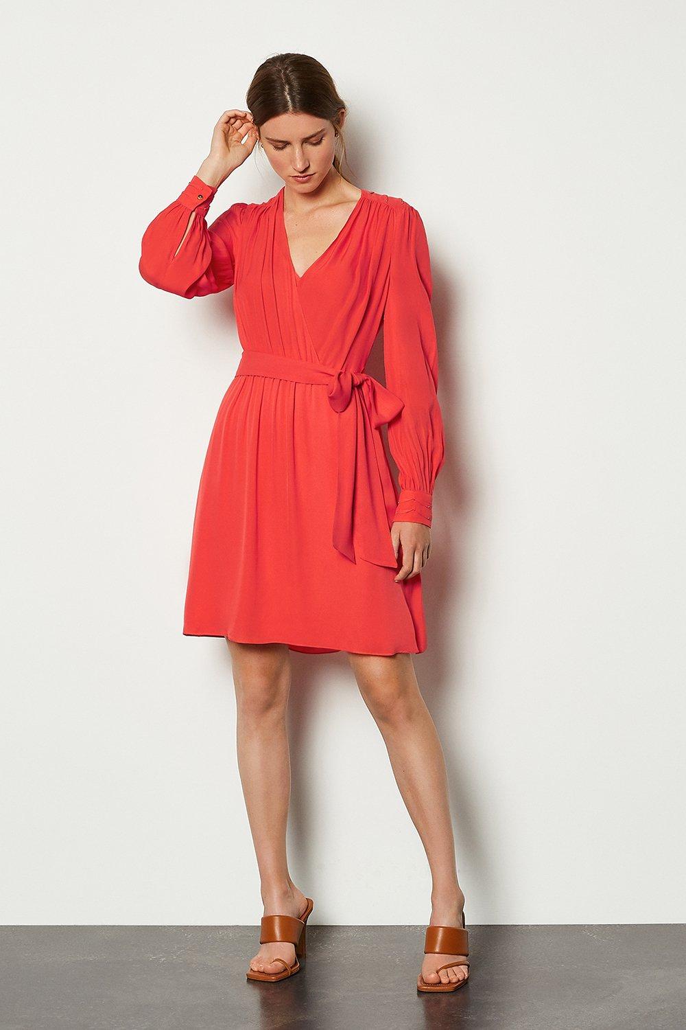 coral dress karen millen