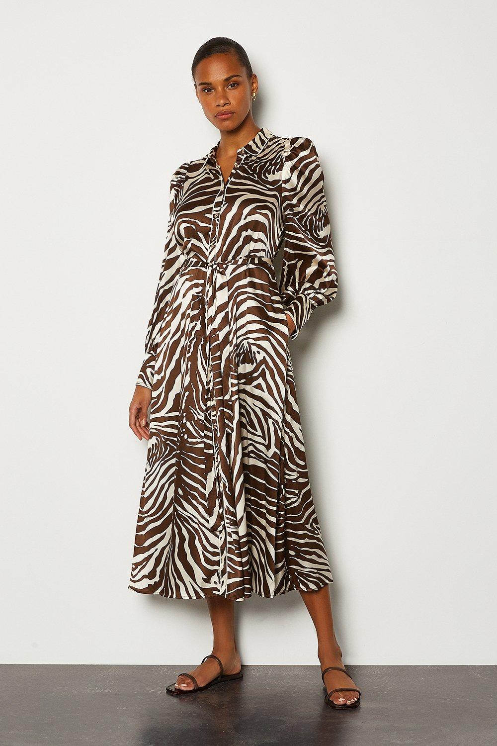 karen millen zebra scarf dress