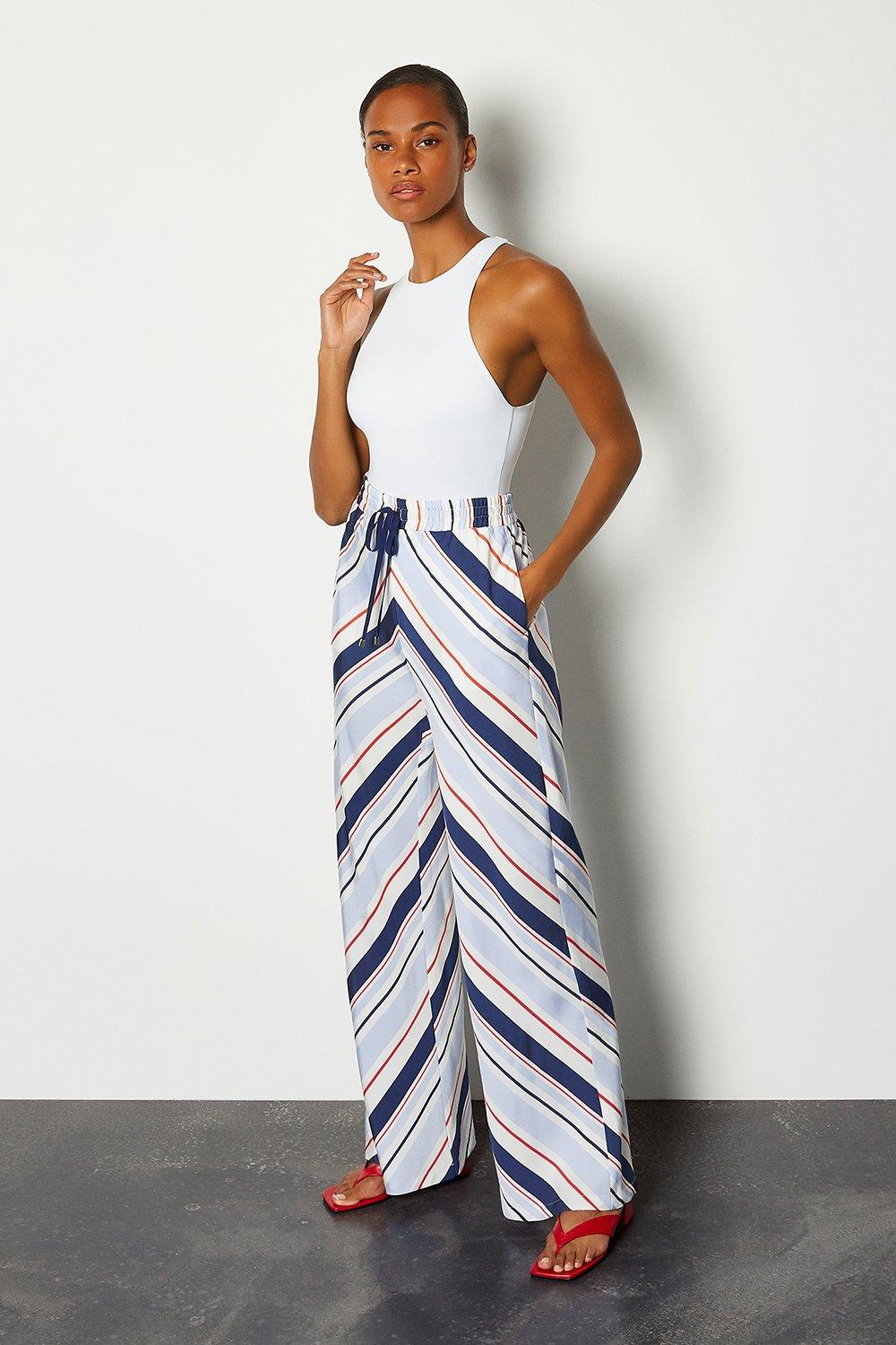 striped palazzo trousers