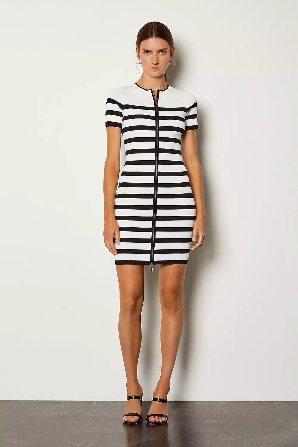 Karen millen black outlet zip dress